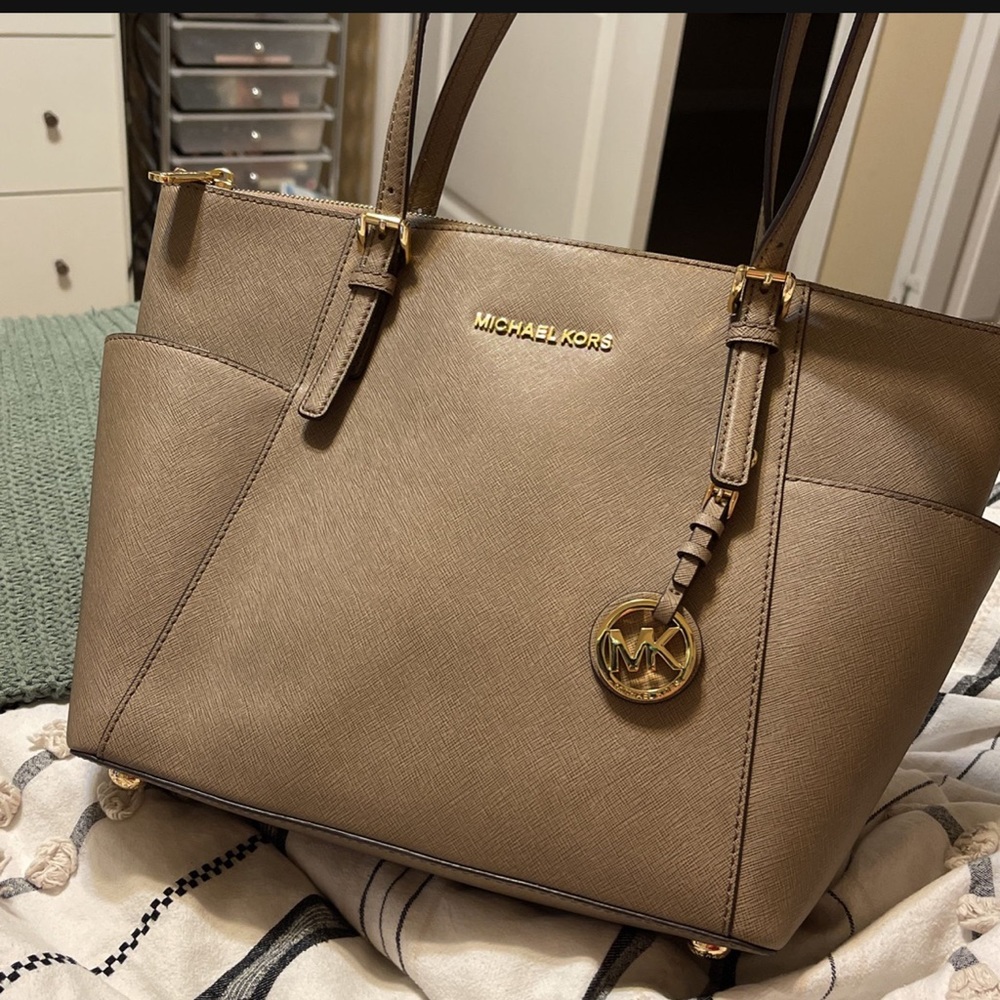 Taupe Leather Michael kors Purse